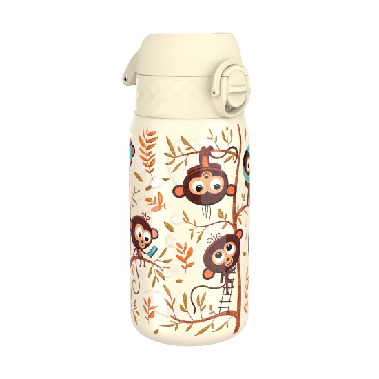 Vannflaske for barn, rustfritt stål, 400 ml, Monkeys - Ion8