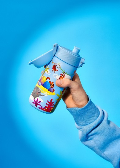 Steklenica za vodo za otroke, nerjaveče jeklo, 400 ml Safari - Ion8