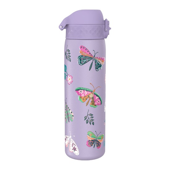 "Slim" water bottle, stainless steel, 500 ml, Butterflies - Ion8