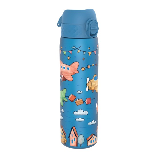 Botella de agua "Slim" para niños, recyclon™, 500 ml, Airplanes - Ion8