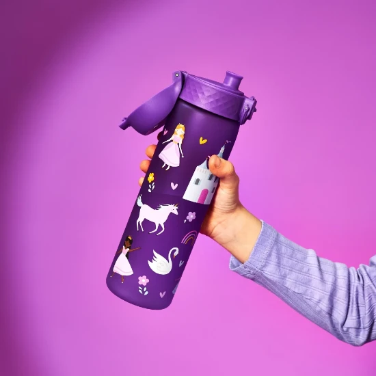 "Slim" water bottle for children, recyclon™, 500 ml, Princess - Ion8