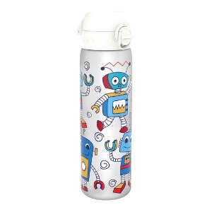 Детска бутилка за вода "Slim", recyclon™, 500 ml, Robots - Ion8