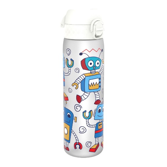 Waterfles "Slim" voor kinderen, recyclon™, 500 ml, Robots - Ion8