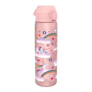 Waterfles "Slim" voor kinderen, recyclon™, 500 ml, Unicorn Rainbows - Ion8