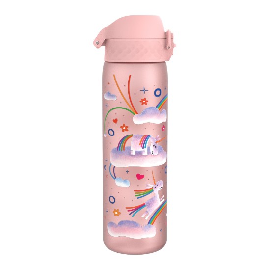 Botella de agua "Slim" para niños, recyclon™, 500 ml, Unicorn Rainbows - Ion8