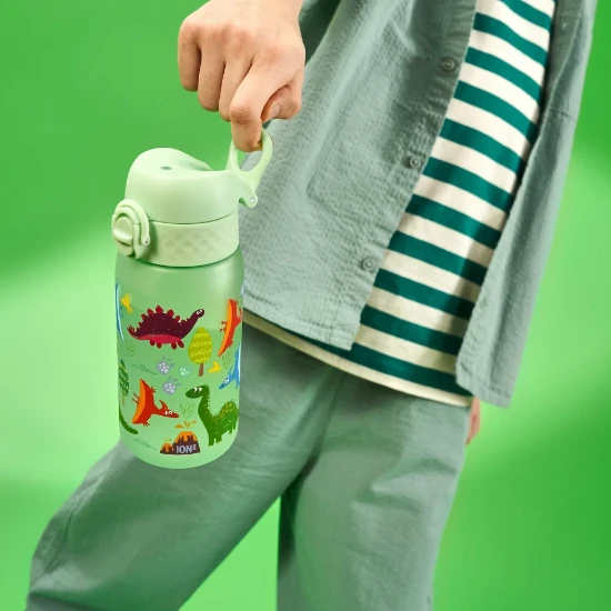Botella de agua para niños, recyclon™, 350 ml, Dinosaurs - Ion8