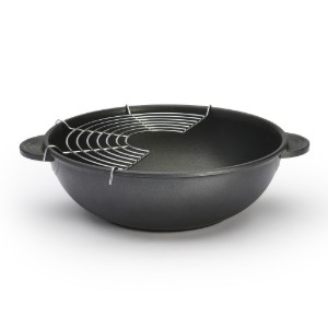 Grill voor wok, 32 cm, roestvrij staal - de Buyer