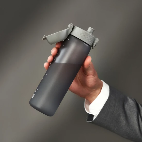 "Slim" fľaša na vodu, recyclon™, 500 ml, šedá - Ion8