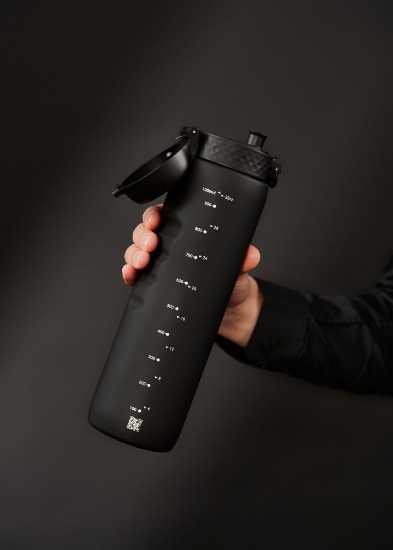 Steklenica za vodo, recyclon™, 1 L, črna - Ion8