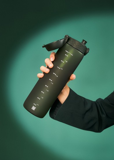 Su şişesi, recyclon™, 1 L, Dark Green - Ion8
