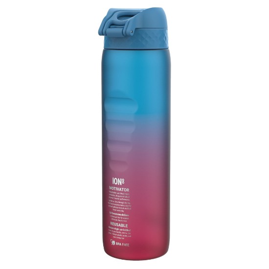 Ūdens pudele "Times To Drink", recyclon™, 1L, Blue&Pink - Ion8