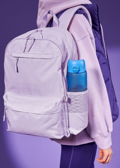 Su şişesi "Times To Drink", recyclon™, 1 L, Blue&Pink - Ion8
