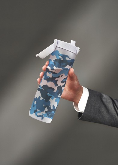 Butelka na wodę „Times To Drink”, recyklon™, 1L, Camo - Ion8