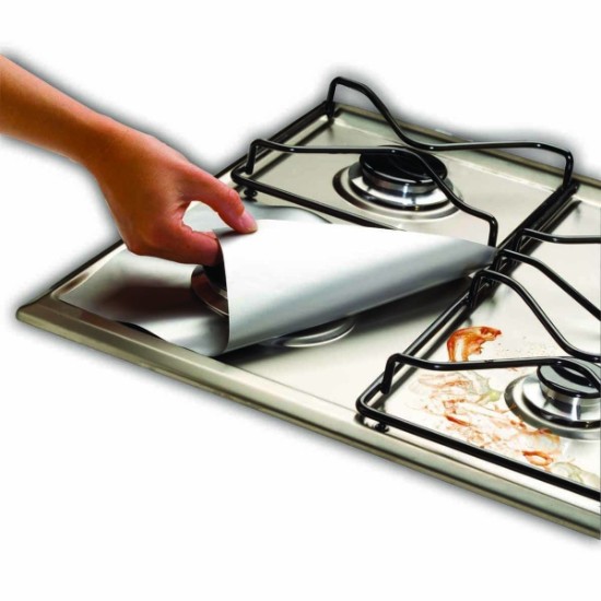 Set 4 zaščitnih plošč za kuhalne plošče za večkratno uporabo, 27 × 27 cm, steklena vlakna - NoStik