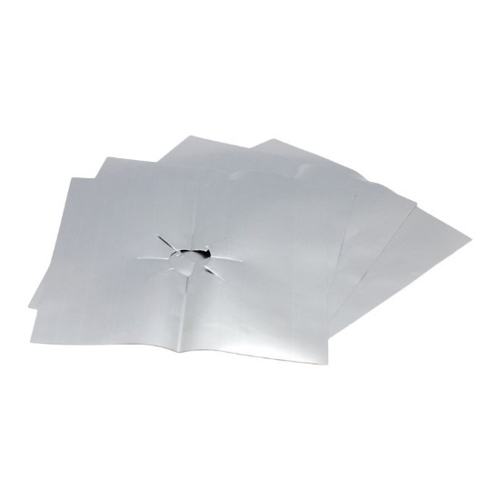 Set of 4 reusable protective sheets for hobs, 27 × 27 cm, fibreglass - NoStik