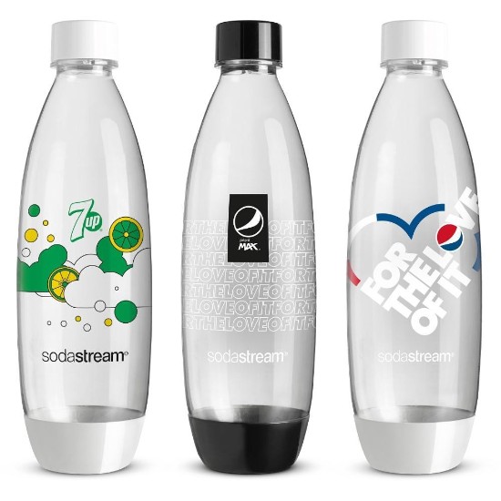 Набор бутылок для газировки, 3 предмета, 1 л, пластик - SodaStream