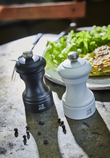 Salt grinder, 10 cm, "Bistro", Matte White - Peugeot