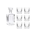 Set decanter e 6 bicchieri da whisky, in vetro, "Excalibur" - Borgonov
