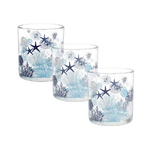 Set of 3 Alighieri drinking glasses, made from glass, 250 ml, "Coral" - Decover
