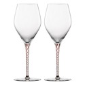 Set di 2 bicchieri da vino, bicchiere di cristallo, 358 ml, Eggplant,