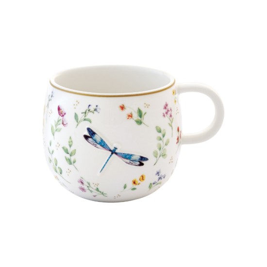 Mug, porcelain, 400 ml, embossed design, "Fancy Garden" - Easy Life