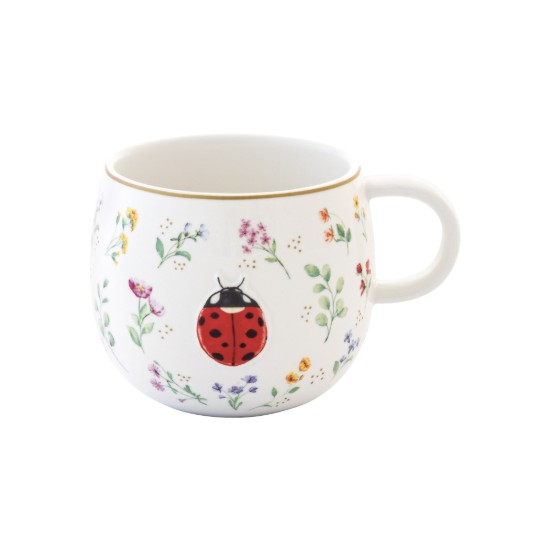 Mug, porcelain, 400 ml, embossed design, "Fancy Garden" - Easy Life