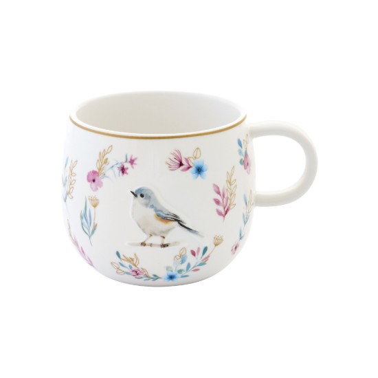 Mug, porcelain, 400 ml, embossed design, "Fancy Garden" - Easy Life