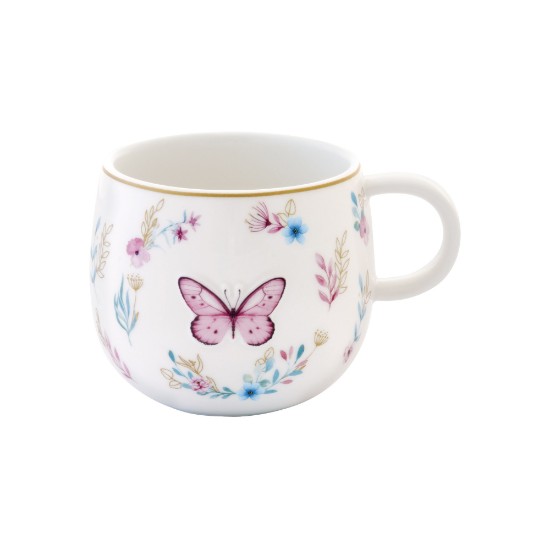 Mug, porcelaine, 400 ml, motif gaufré, "Fancy Garden" - Nuova R2S