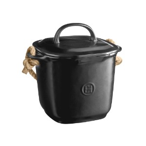 Compost container, ceramic, 25 x 20.5 cm / 3.25 L, Truffle - Emile Henry