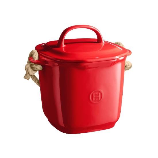 Kompostbehälter, Keramik, 25x20,5cm/3,25L, Burgundy - Emile Henry