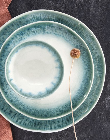 Jedálenský tanier, porcelán, 26 cm, zelený, "Nuances" - Nuova R2S