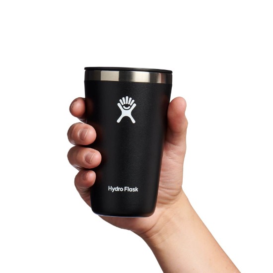 Tepelne izolovaný pohár, nehrdzavejúca oceľ, 470 ml, 'All Around', Black - Hydro Flask