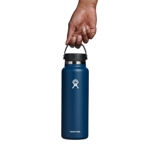 Thermal-insulating bottle, stainless steel, 1.18L, "Wide Mouth", Indigo - Hydro Flask