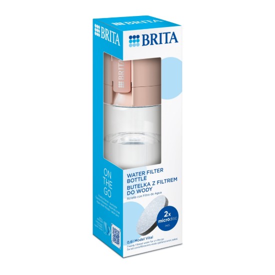 BRITA Vital filter bottle (Apricot), 600 ml