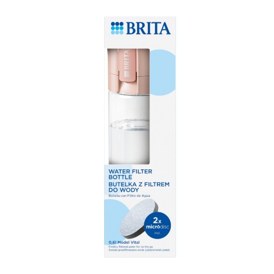 BRITA Vital filter bottle (Apricot), 600 ml