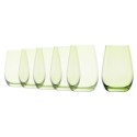 Set di 6 bicchieri da acqua in vetro, 465 ml, "Elements", verde - Stol