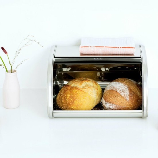 Bread box, stainless steel, 31.6 x 26.5 cm, Brilliant Steel - Brabantia