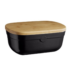 Bread box, ceramic, 35.5x25cm, Truffle - Emile Henry