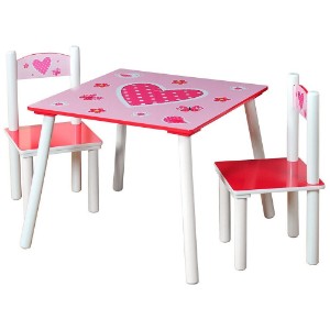 Asztal gyerekeknek, 2 székkel, MDF - Kesper