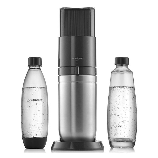 DUO soda makinesi, 2 şişe dahil, Metalik Siyah - SodaStream