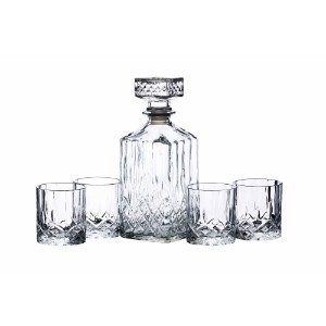 Set of decanter and whisky tumblers, 5 pieces, glass - Kitchen Craft