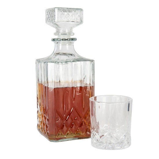 Set of decanter and whisky tumblers, 5 pieces, glass - Kitchen Craft