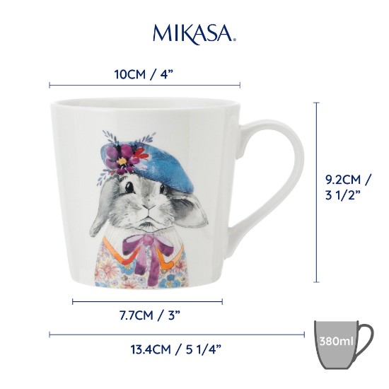 Taza de porcelana, 380 ml, modelo conejito - Mikasa