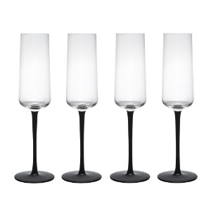Set 4 bicchieri da champagne in vetro cristallino da 250 ml "Palermo" - Mikasa