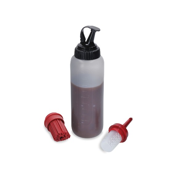 Sauce bottle, with 3 interchangeable ends, 350 ml, plastic, "Master Class" - Kitchen Craft