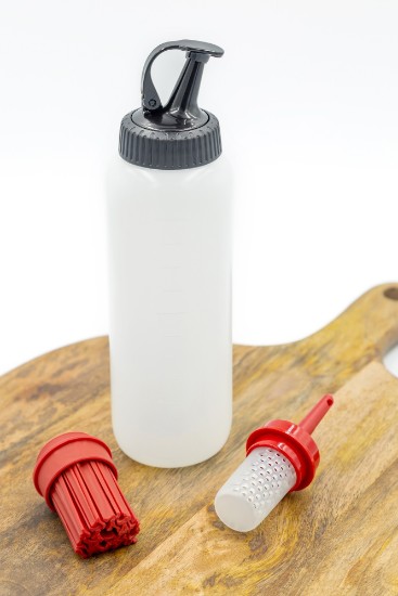 Sauce bottle, with 3 interchangeable ends, 350 ml, plastic, "Master Class" - Kitchen Craft