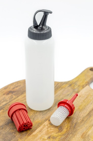 Sauce bottle, with 3 interchangeable ends, 350 ml, plastic - MasterClass
