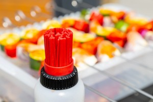 Sauce bottle, with 3 interchangeable ends, 350 ml, plastic - MasterClass
