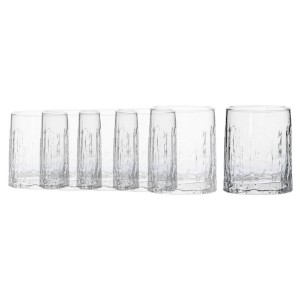 Conjunto de copos de água de 6 peças, em vidro, 285ml, "Oak" - Borgonovo