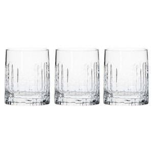 Conjunto de copos de whisky de 3 peças, em vidro, 355ml, "Oak" - Borgonovo